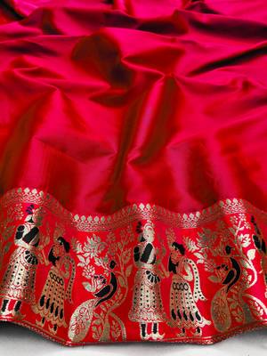 black zari woven art silk saree with blouse 3