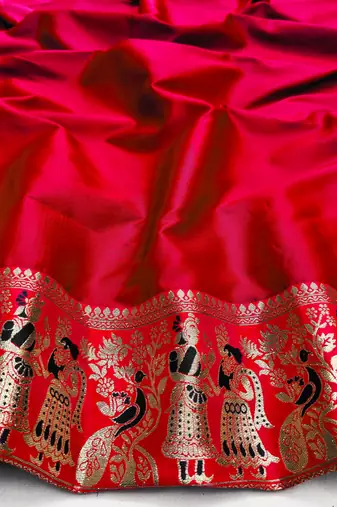 black zari woven art silk saree with blouse