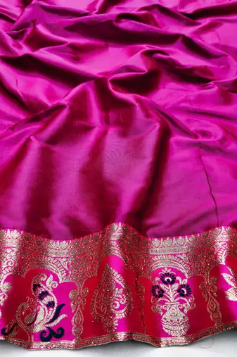 blue zari woven art silk saree with blouse
