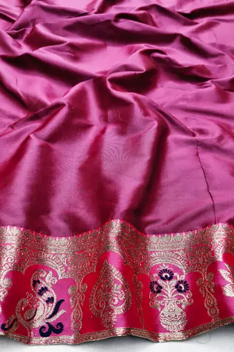 navy blue zari woven art silk saree with blouse