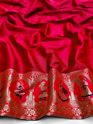 black zari woven art silk saree with blouse 3
