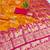 mustard zari woven art silk bridal style premium saree with blouse
