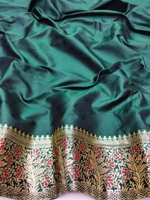 maroon zari woven art silk blend bridal style premium saree with blouse 3