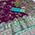 purple zari woven art silk bridal style premium saree with blouse