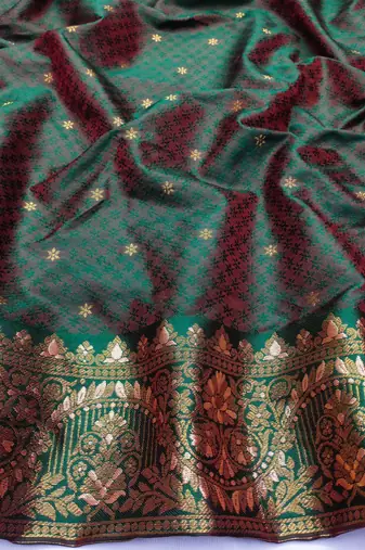 light orange zari woven kanjivaram silk blend saree with blouse