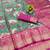 light mint green zari woven kanjivaram silk saree with blouse