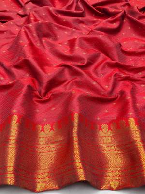 light orange zari woven kanjivaram silk blend saree with blouse 2