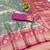 light mint green zari woven kanjivaram silk saree with blouse