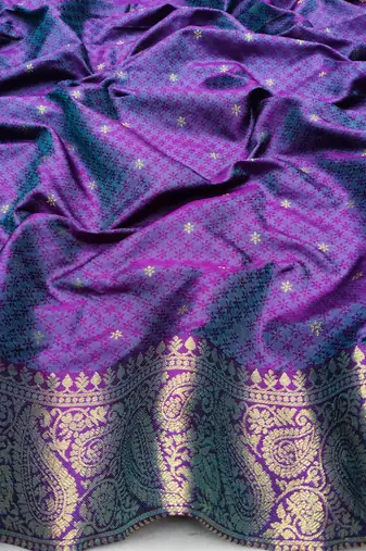 light mint green zari woven kanjivaram silk blend saree with blouse
