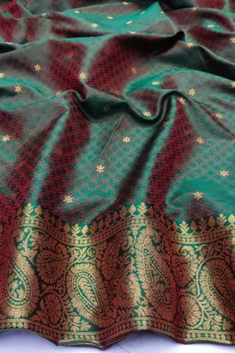 light orange zari woven kanjivaram silk blend saree with blouse