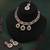 Rani color kundan necklace set