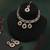 Maroon color kundan necklace set