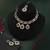Maroon & green color kundan necklace set