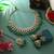 Green color kundan necklace set