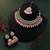 Pink color kundan necklace set