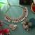 Pink & pista green color kundan necklace set