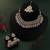 Pink & pista green color kundan necklace set