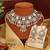 Pink color kundan necklace set