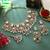 Pink color kundan necklace set