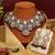 Maroon color kundan necklace set