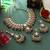 Purple color kundan necklace set