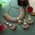 Maroon color kundan necklace set