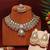 Maroon color kundan necklace set