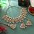 Pink color kundan necklace set