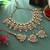 Pink & pista green color kundan necklace set