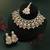 Pink & pista green color kundan necklace set