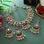 Pink color kundan necklace set