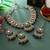 Maroon color kundan necklace set