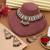 Maroon color kundan necklace set