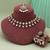 Gold color kundan necklace set