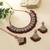 Maroon color kundan necklace set