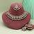 Pista green & pink color kundan necklace set