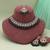 Navy blue color kundan necklace set
