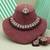 Purple color kundan necklace set