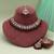 Rani color kundan necklace set