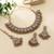 Gold color kundan necklace set
