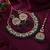 Navy blue color kundan necklace set