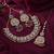 Pink color kundan necklace set