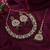 Maroon color kundan necklace set