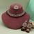 Maroon color kundan necklace set