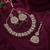 Rani color kundan necklace set