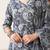 Women printed rayon occasional grey straight kurta pant dupatta set