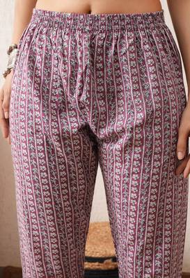 Gold embroidered chikankari  pure cotton dark purple straight kurta pant set 5