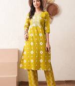 White embroidered chikankari  pure cotton blue straight kurta pant set