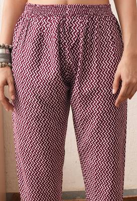 Gold embroidered chikankari  pure cotton maroon straight kurta pant dupatta set 5