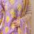 Gold embroidered chikankari  pure cotton light-purple straight kurta pant dupatta set